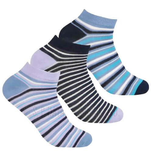 Trainer Socks Womens 3 Pairs Bamboo Trainer Socks Liner Soft Anti Bacterial Size 4-8 UK - Comfyfit ltd
