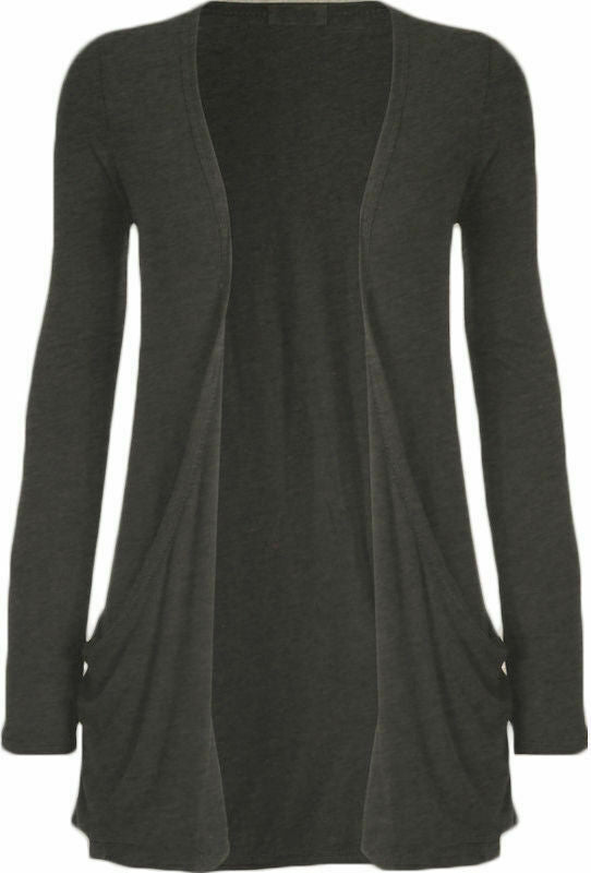 Going Out Tops New Womens Long  Cardigans  Top With Open Pockets Size.