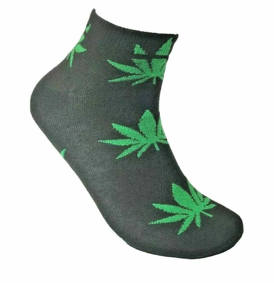 12 Pairs Mens Trainer Liner Ankle Ganja Socks Cotton Rich Low Cut Sports Socks