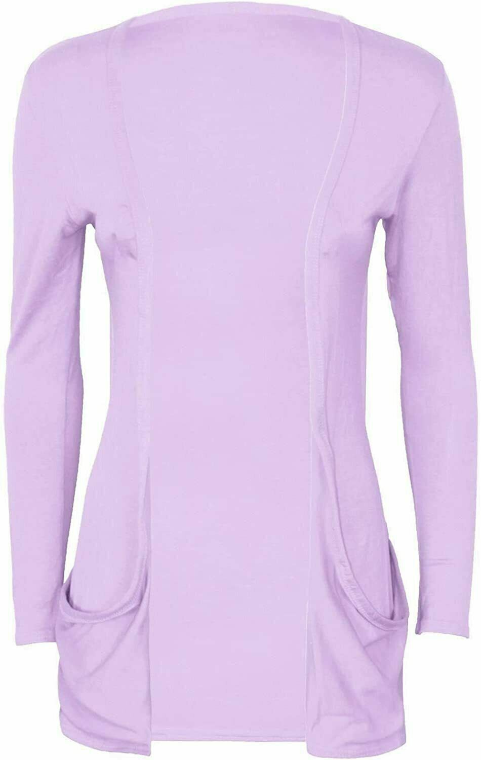 Going Out Tops New Womens Long  Cardigans  Top With Open Pockets Size.