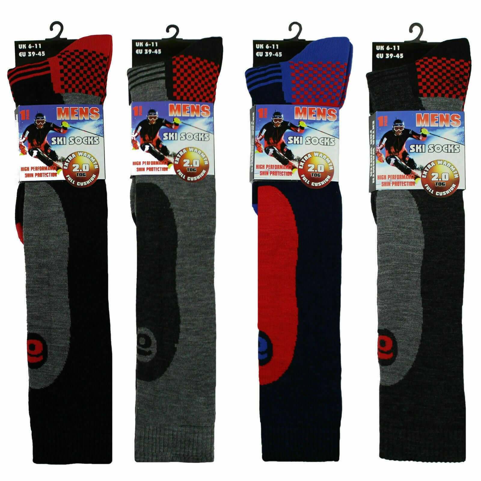 Heat Holders Socks 3 Pairs Mens Long Warm Hiking Walking Thick Thermal Snowboard Winter Ski Socks - Comfyfit ltd