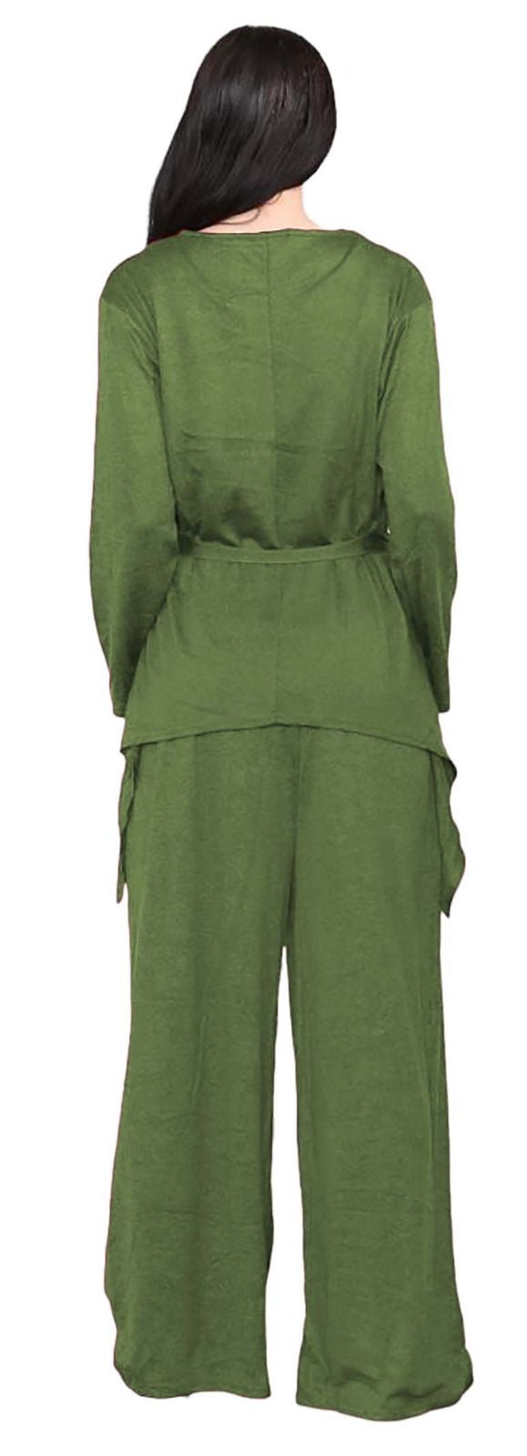 Womens 2 PC knitted Waterfall Hanky Suit Set