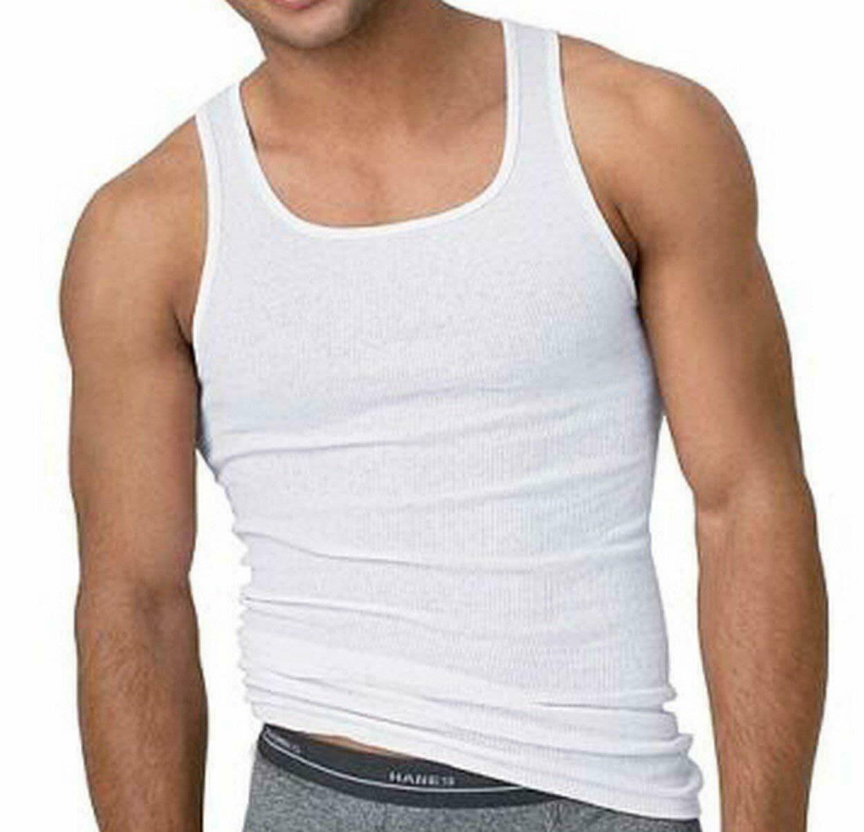 Mens Tank Tops Gym Training Ideal Tank Tops Men's 100% Cotton Classic.