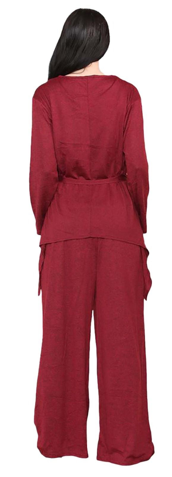 Womens 2 PC knitted Waterfall Hanky Suit Set