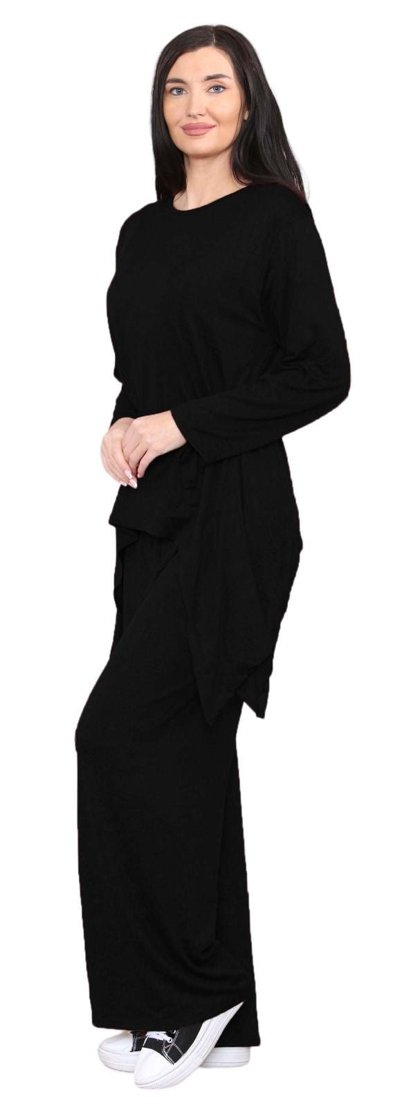 Womens 2 PC knitted Waterfall Hanky Suit Set