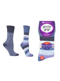GENTLE GRIP LADIES SOCKS 12 PAIRS CUSHION FOOT SOCKS DOUBLE SOCKS INSIDE