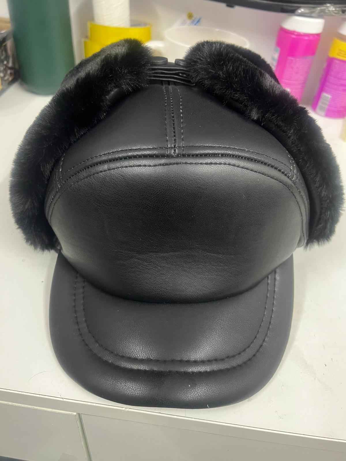 Mens Fur Russian Hat Soviet Army Badge Cap Military Fur Soldiers Ushanka