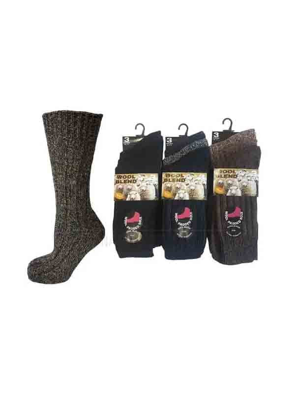 BOOT SOCKS MEN  WOOL PADDED SOLE SHORT BOOT SOCKS UK SIZE