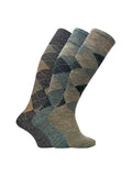 MEN'S LONG LENGTH LAMBS WOOL ARGYLE FANCY SOCKS