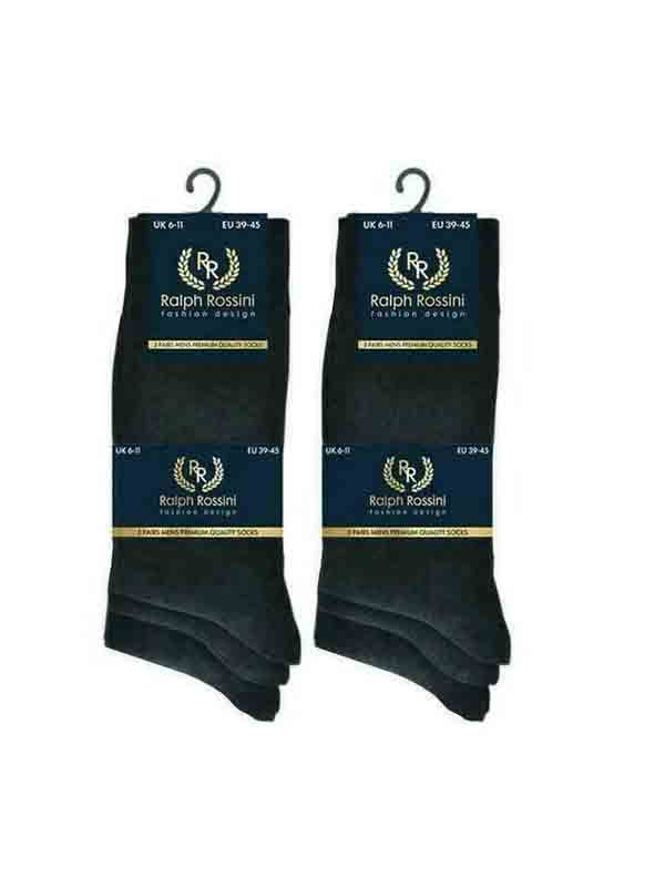 Men's Socks Black Cotton Rich Luxury Casual Soft Socks