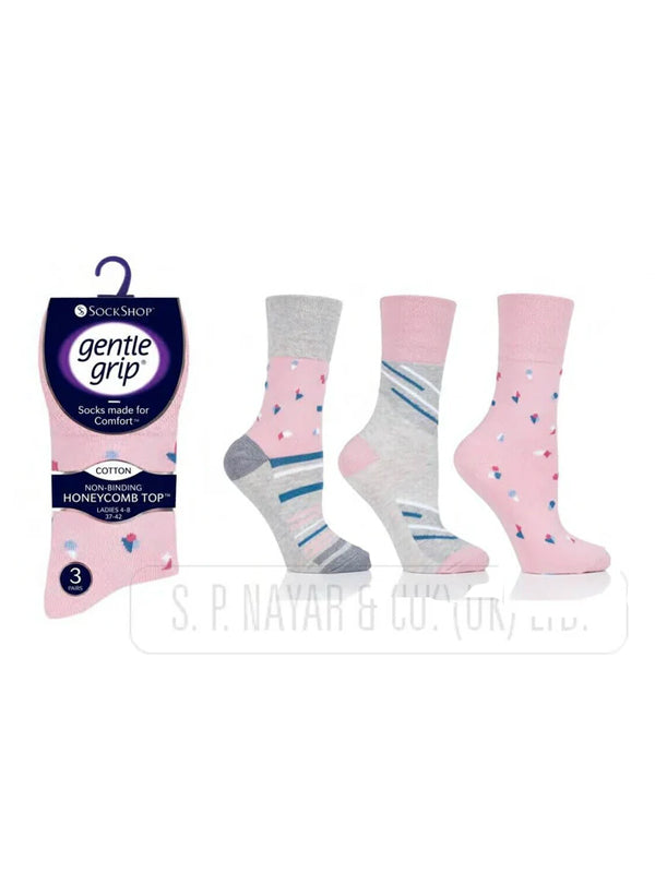 NEW LADIES GENTLE GRIP NON ELASTIC SOCKS SOFT TOUCH COTTON WINTER WARM SOCKS