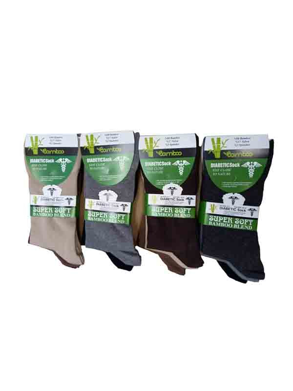 New Men's Bamboo Socks Diabetic Extra Wide Super Soft Loose Top Casual Sock