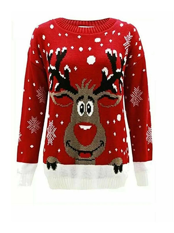 New Unisex Ugly Knitted Christmas Sweater Pullover Funny Ugly Women Men Xmas Top
