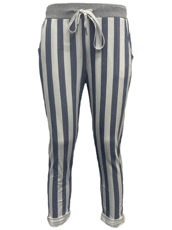 Women's Italian Ladies Cotton Casual Summer Trouser Women Jogger Beach Pants