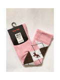 Women's Long Argyle Knee High Warm Ladies Pink Socks Equestrian Horse Riding