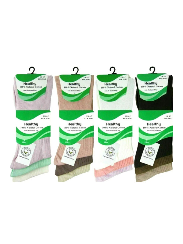 WOMENS SOCKS LADIES NON ELASTIC HEALTHY NATURAL COTTON SOCKS