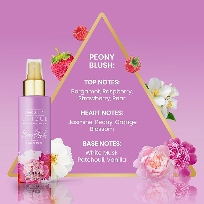 SO Unique Grande Womens Mini Mist Gift Set, Body Mist Fragrance Spray (6x50ml)
