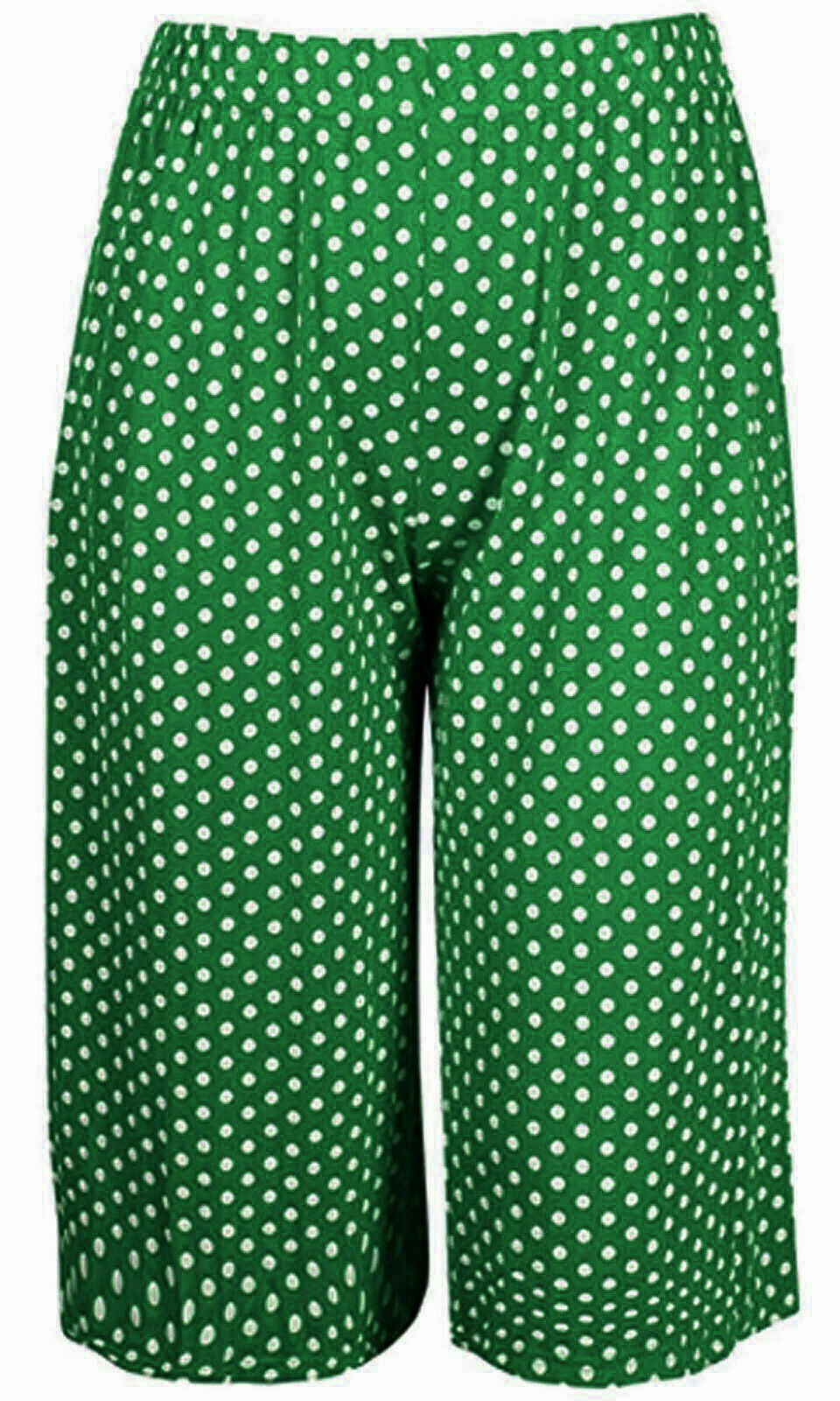 Ladies Womens Elasticated Stretch Print Wide Leg Culottes Shorts