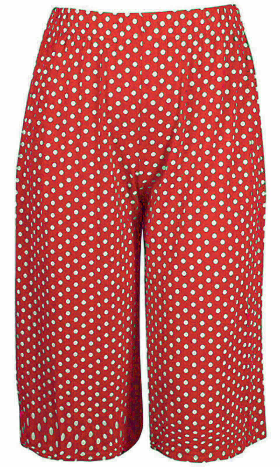 Ladies Womens Elasticated Stretch Print Wide Leg Culottes Shorts