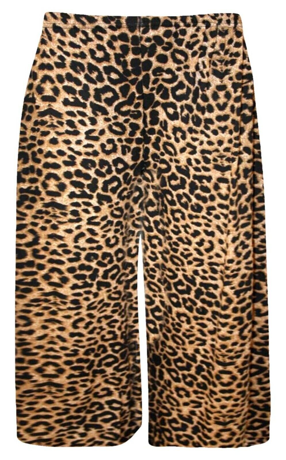 Ladies Womens Elasticated Stretch Print Wide Leg Culottes Shorts