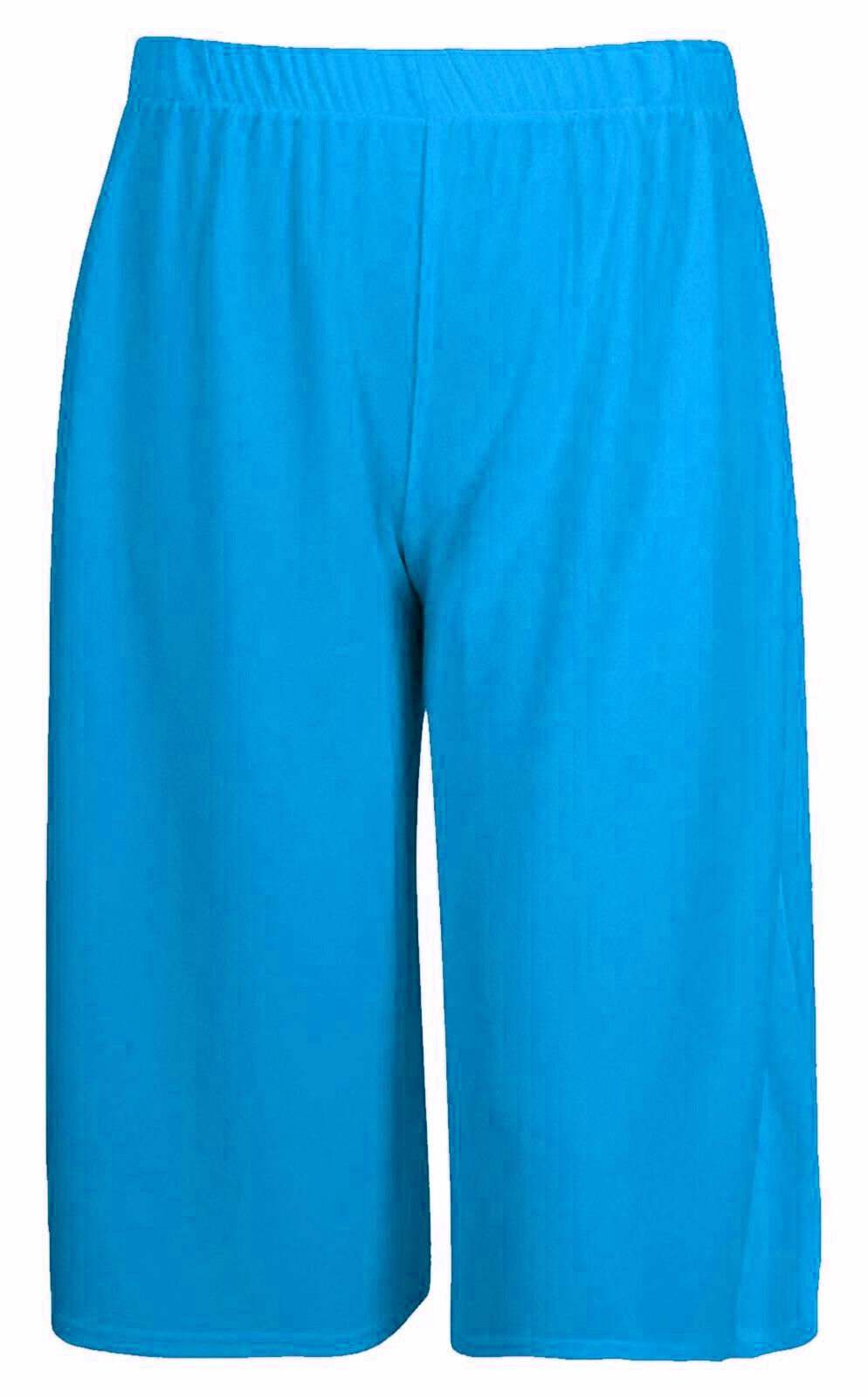 Womens ¾ Short Plazzo Wide Leg Culottes Trouser