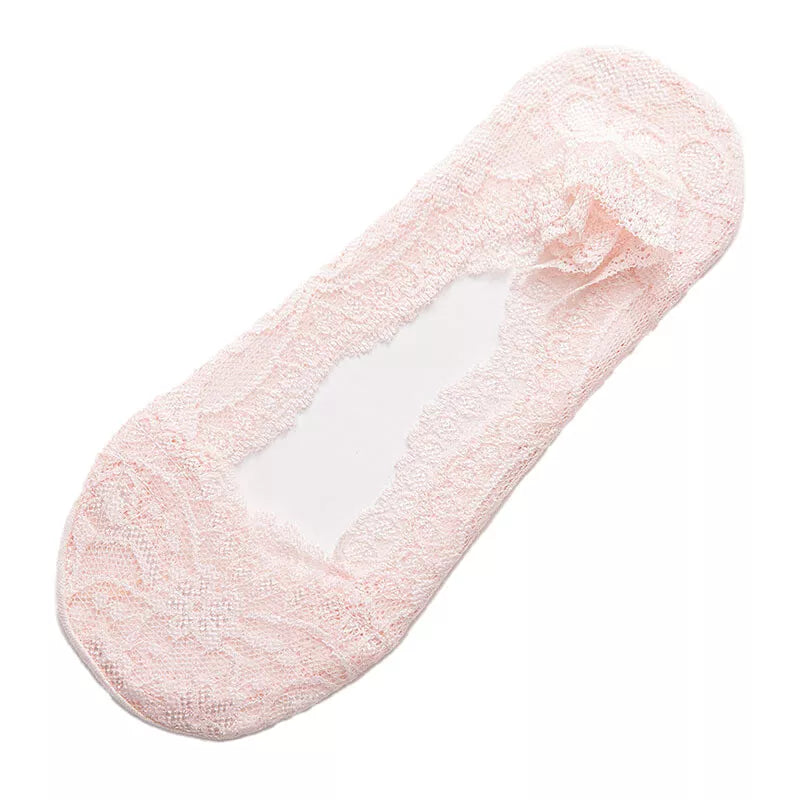 Women No-Show Socks | Shoe Liners Sock Laced Ballet Invisible Ladies Skin 5 COLOURS