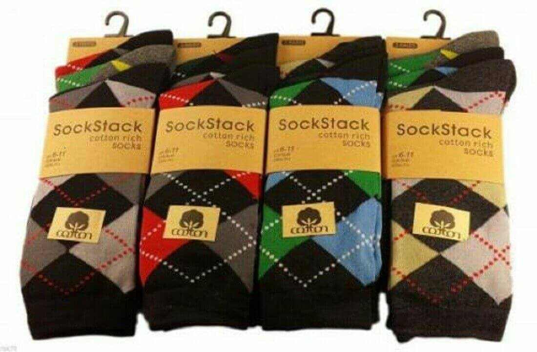 mens suit socks Fashion Argyle  Design Socks Argyle Suit Office Socks - Comfyfit ltd