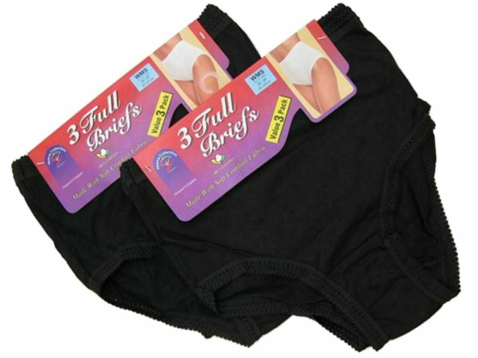  Womens Underwear  Full Mama 100% Cotton Briefs Knickers Underwear All Sizes WMS-XXXOS - Comfyfit ltd