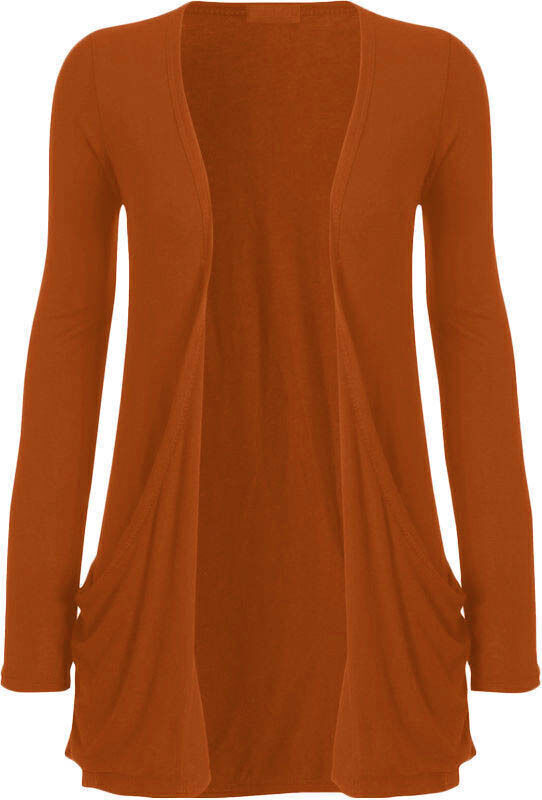 Womens Long Sleeves 2 pocket Boyfriend Cardigan ,95% Viscose 5% Elastane
