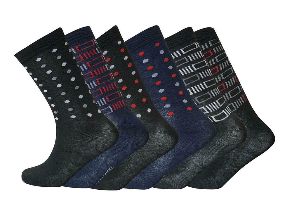 Boot Socks Men Fashion Stripes Design Suit Pattern Office Everyday Casual Thin Boot Socks - Comfyfit ltd