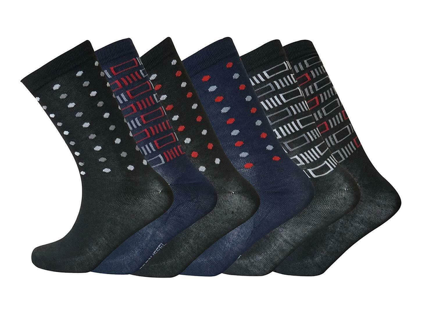 Boot Socks Men Fashion Stripes Design Suit Pattern Office Everyday Casual Thin Boot Socks - Comfyfit ltd