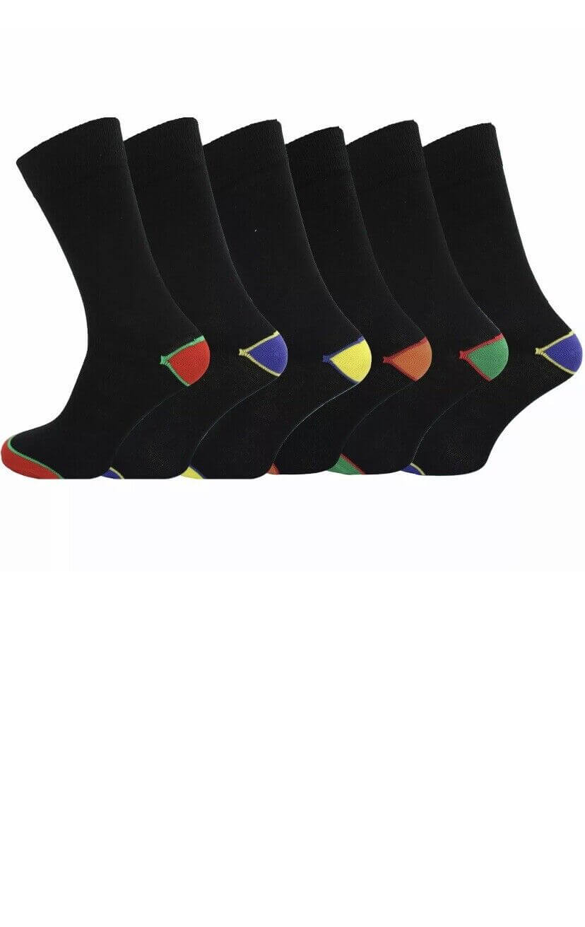Best Socks For Men Heel And Toe Socks With Fresh Feel Design Socks 12 Pair Pack - Comfyfit ltd