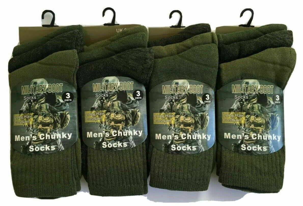 Mens Army Warm Socks Patrol Combat Boot High Performance Hiking Padded