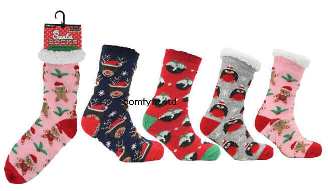 NOVELTY SOCKS CHRITMAS GIFT SOCKS LADIES NOVELTY LONG CHRISTMAS SOCKS SIZE 4-7 UK - Comfyfit ltd