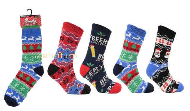 Mens Novelty Socks CHRISTMAS SOCKS CHRISTMAS GIFT SOCKS size 6-11 UK - Comfyfit ltd