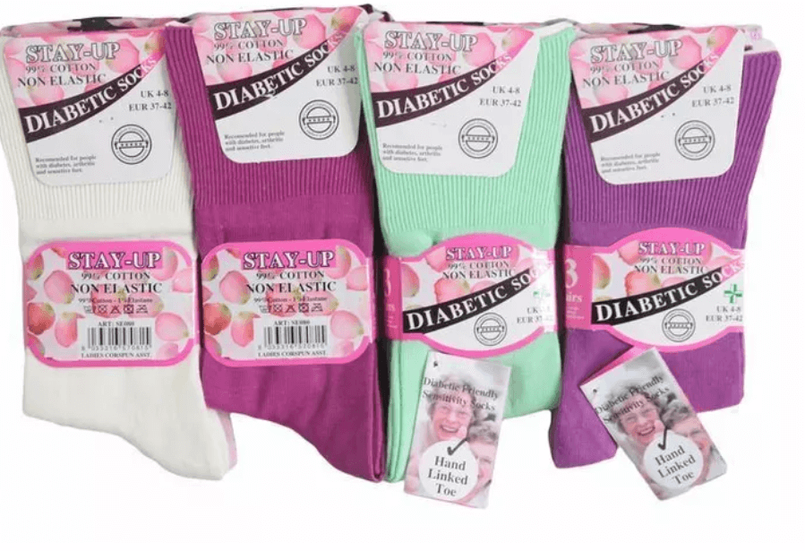 Womens Socks Ladies Socks 100% Luxury Cotton Soft Socks Sizes 4-8 - Comfyfit ltd
