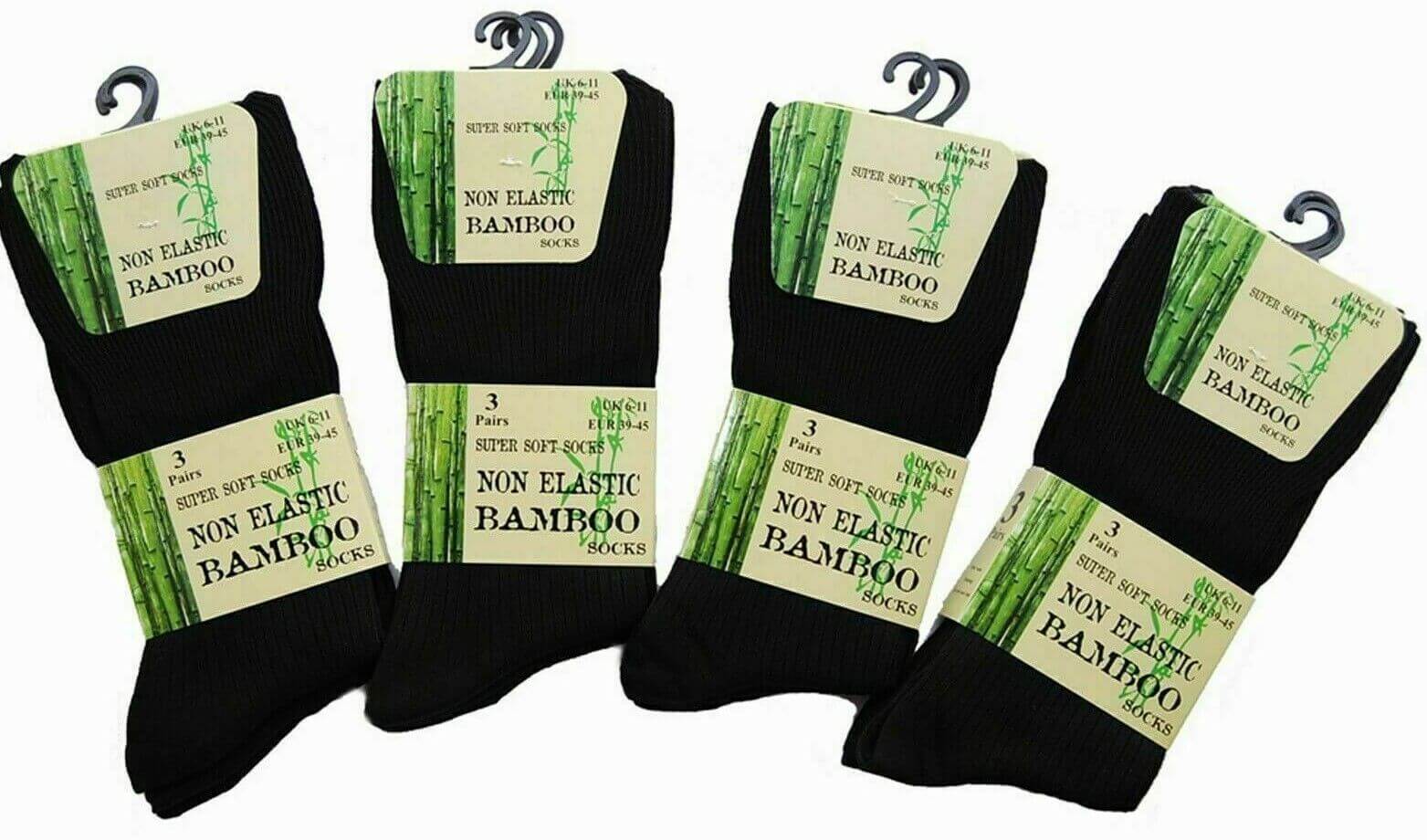 Mens Dress Socks 6 Pair Bamboo Breathable Loose Super Soft Non Elastic Anti Bacterial - Comfyfit ltd