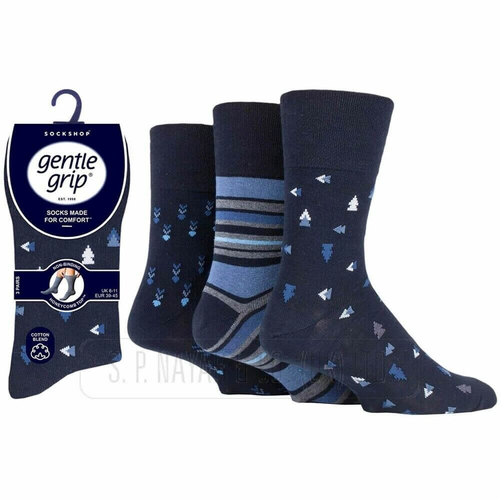 NEW MEN'S GENTLE GRIP NON ELASTIC SOCKS DIABETIC SOFT COTTON WINTER WARM  SOCKS