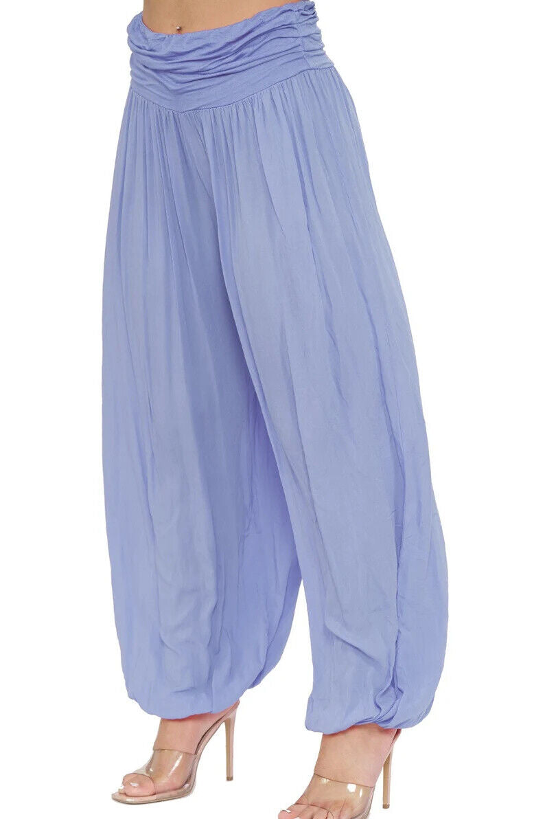 Ladies Women's Italian baggy Harem Alibaba Pants Trousers One Size Fit     Description:
New In FashionItalian Style Harem PantsHarem Pants Italian, PaisleyWide-LegPull On Autumn, Spring, Summer Classic95% Viscose 5% ElastaneAvailable I