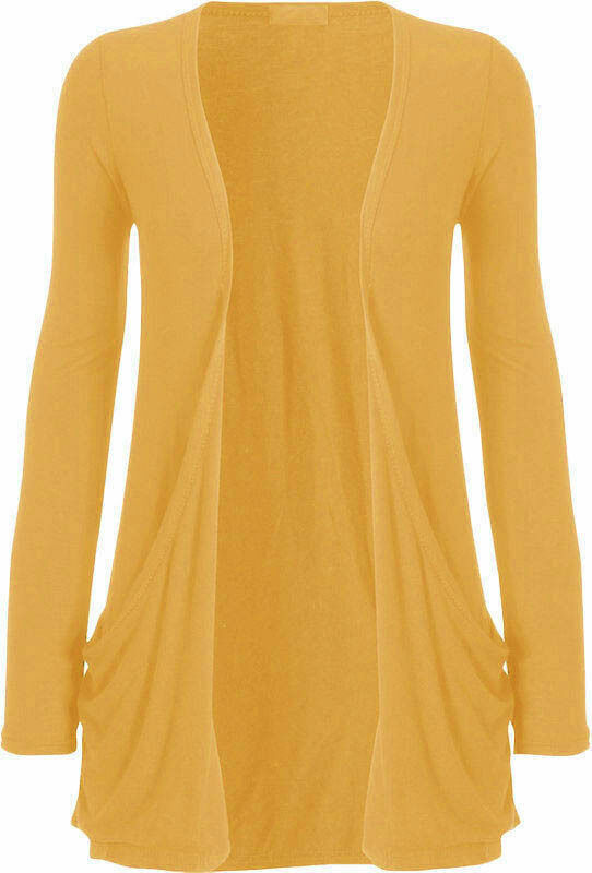 New Women's Long Sleeves Boyfriend Cardigans Top With Open Pockets Size 24-26 UK