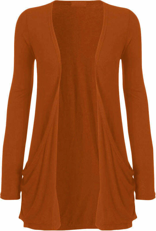 Going Out Tops New Womens Long  Cardigans  Top With Open Pockets Size.