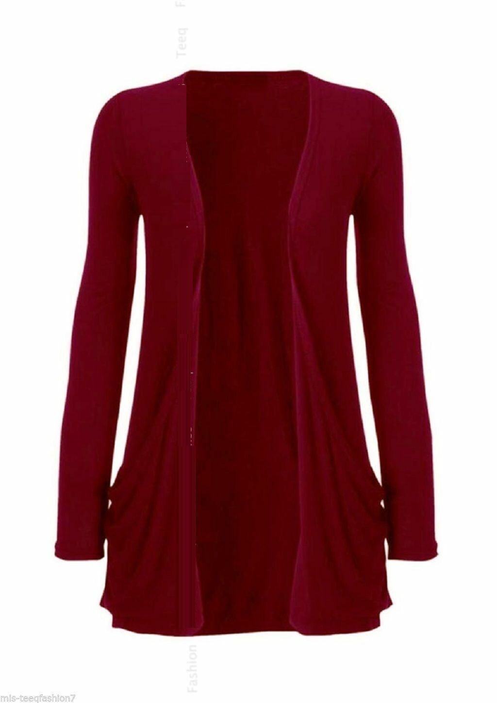 Womens Long Sleeves 2 pocket Boyfriend Cardigan ,95% Viscose 5% Elastane