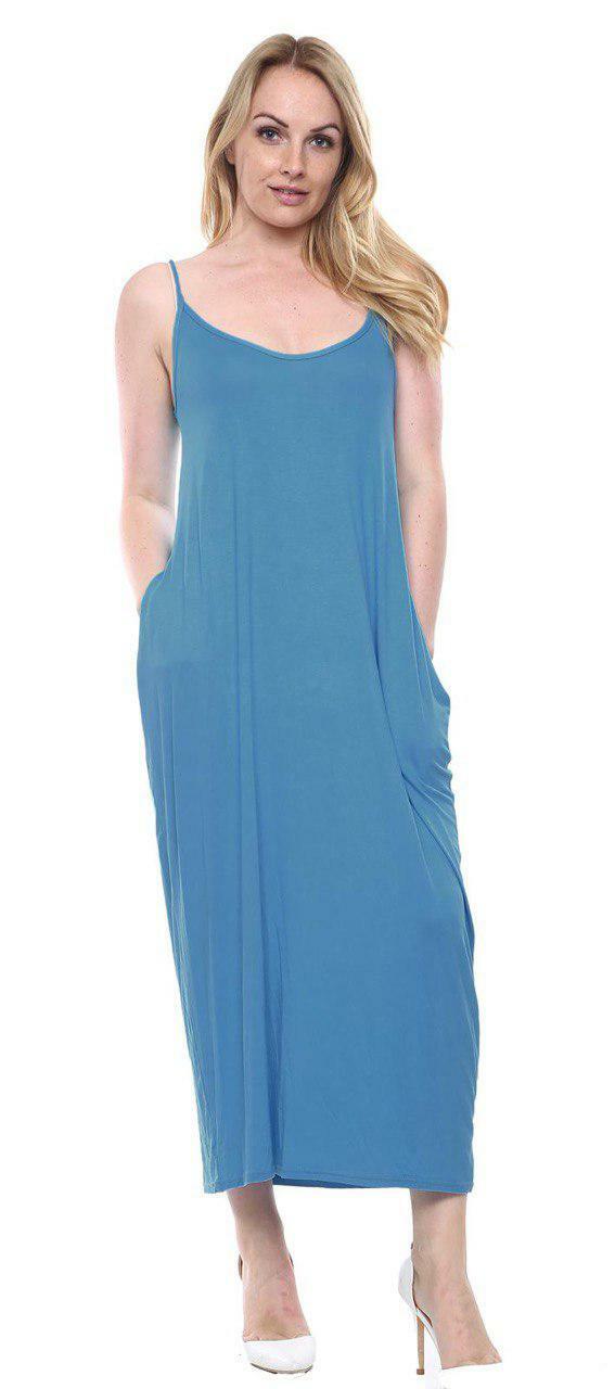 New Women's Cami Maxi Dress Summer Loose Sleeveless Strap Pocket One S Description 
They are super soft and comfortable
Loose sleeveless strappy cami maxi
Best for Casual and Holiday Wear
They are good for your skin
They do not require