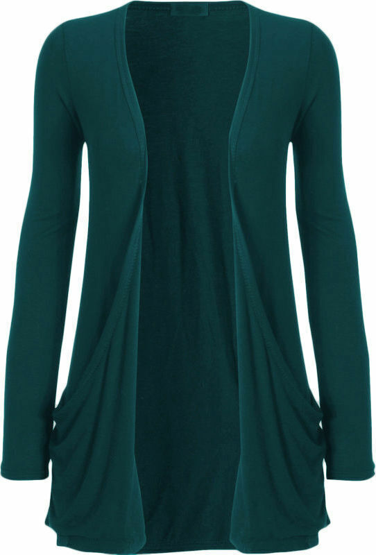 Womens Long Sleeves 2 pocket Boyfriend Cardigan ,95% Viscose 5% Elastane