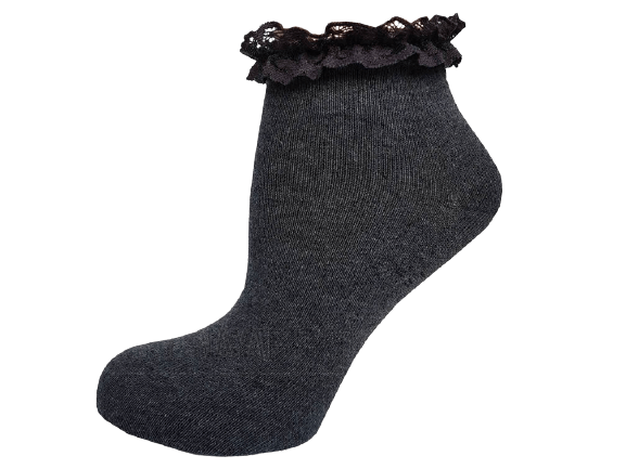 GIRLS BACK TO SCHOOL FRILLY SOCKS WITH MATCHING LACE - Comfyfit ltd