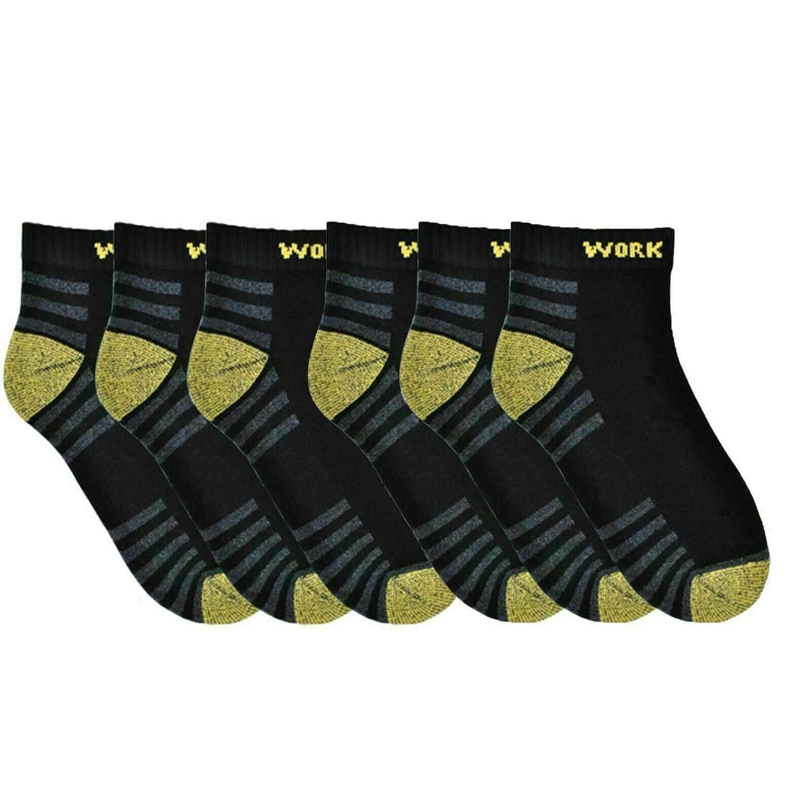 Men's Work Trainer Socks Crew Ultimate Work Boot Sock, UK 6-11 Best Cotton Socks
