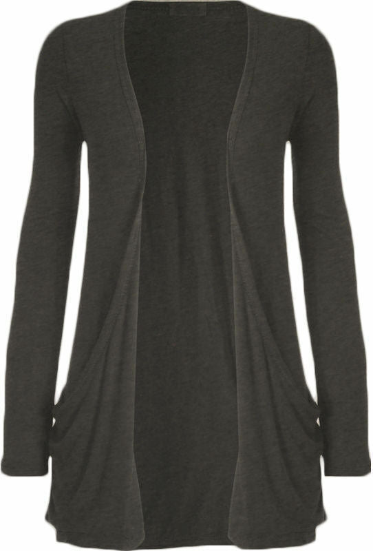 Womens Long Sleeves 2 pocket Boyfriend Cardigan ,95% Viscose 5% Elastane