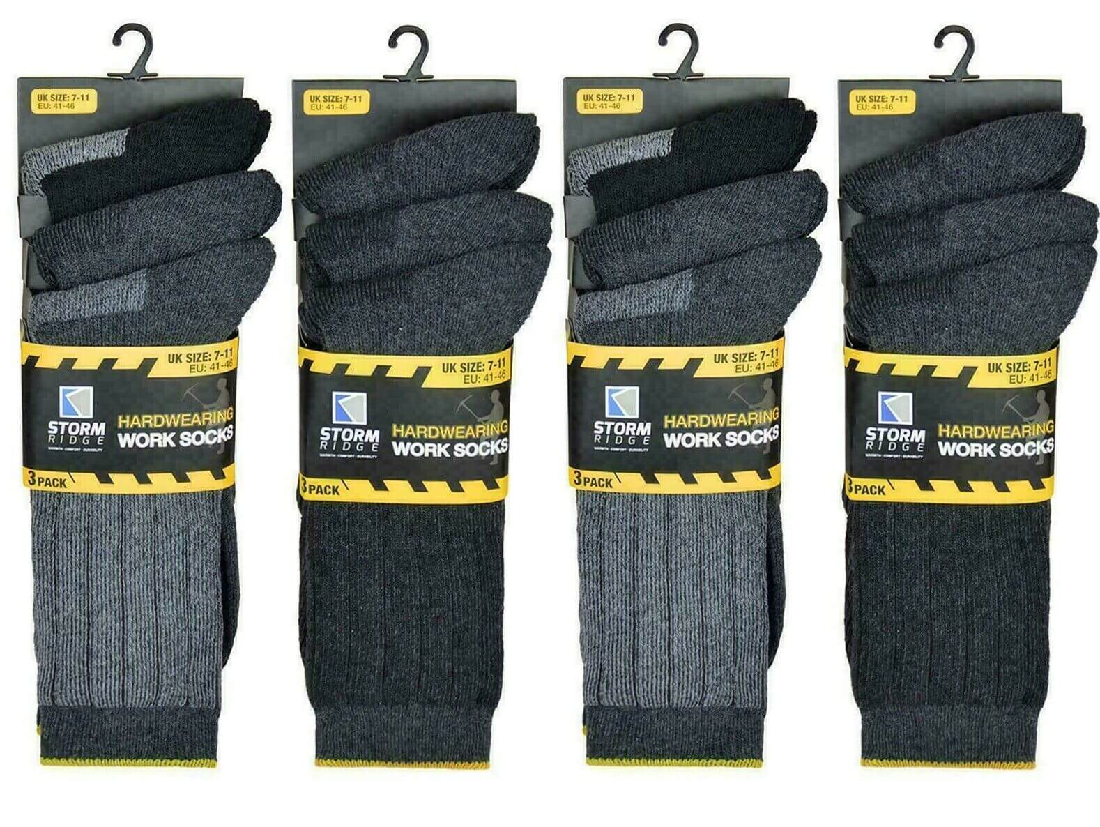 MENS WORK SOCKS  BIG FOOT HARDWEARING WORK SOCKS HEAVY DUTTY INDUSTRIAL SOCKS EXTRA THICK S - Comfyfit ltd