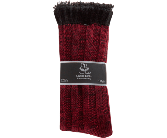 NEW WOMENS  PIERRE ROCHE CHUNKY LOUNGE GRIPPER SOCKS FLEECE LINED SLIPPER SOCKS