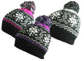 WINTER HATS FOR WOMEN  GLOVES PLUS LADIES ROCKJOCK FAIR ISLE BOBBLE HAT - Comfyfit ltd